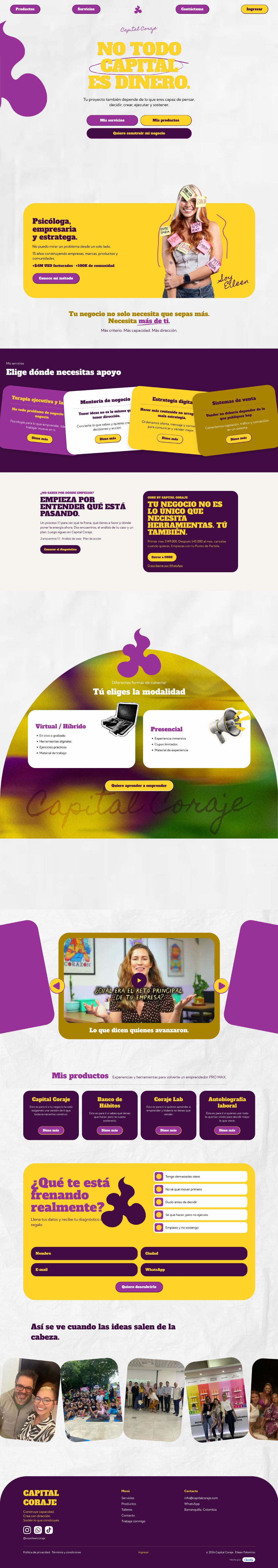 Capital Coraje website