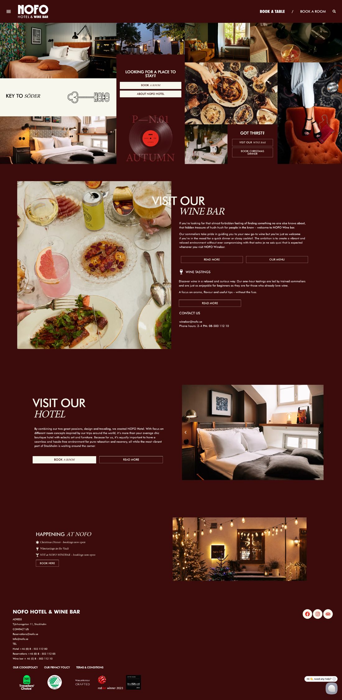 NOFO Hotel website